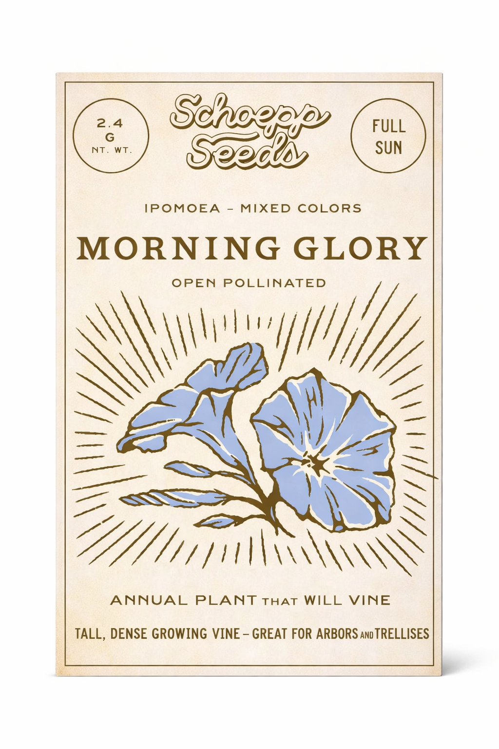 Morning Glory, Heirloom Garden Seed Packets