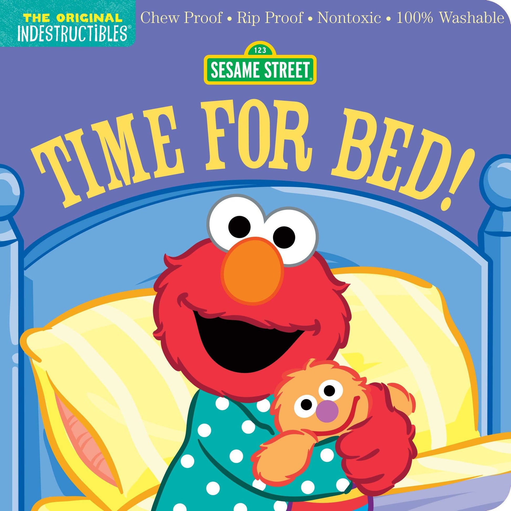Book cover of 'Time for Bed!' from Sesame Street featuring Elmo and Oscar the Grouch.