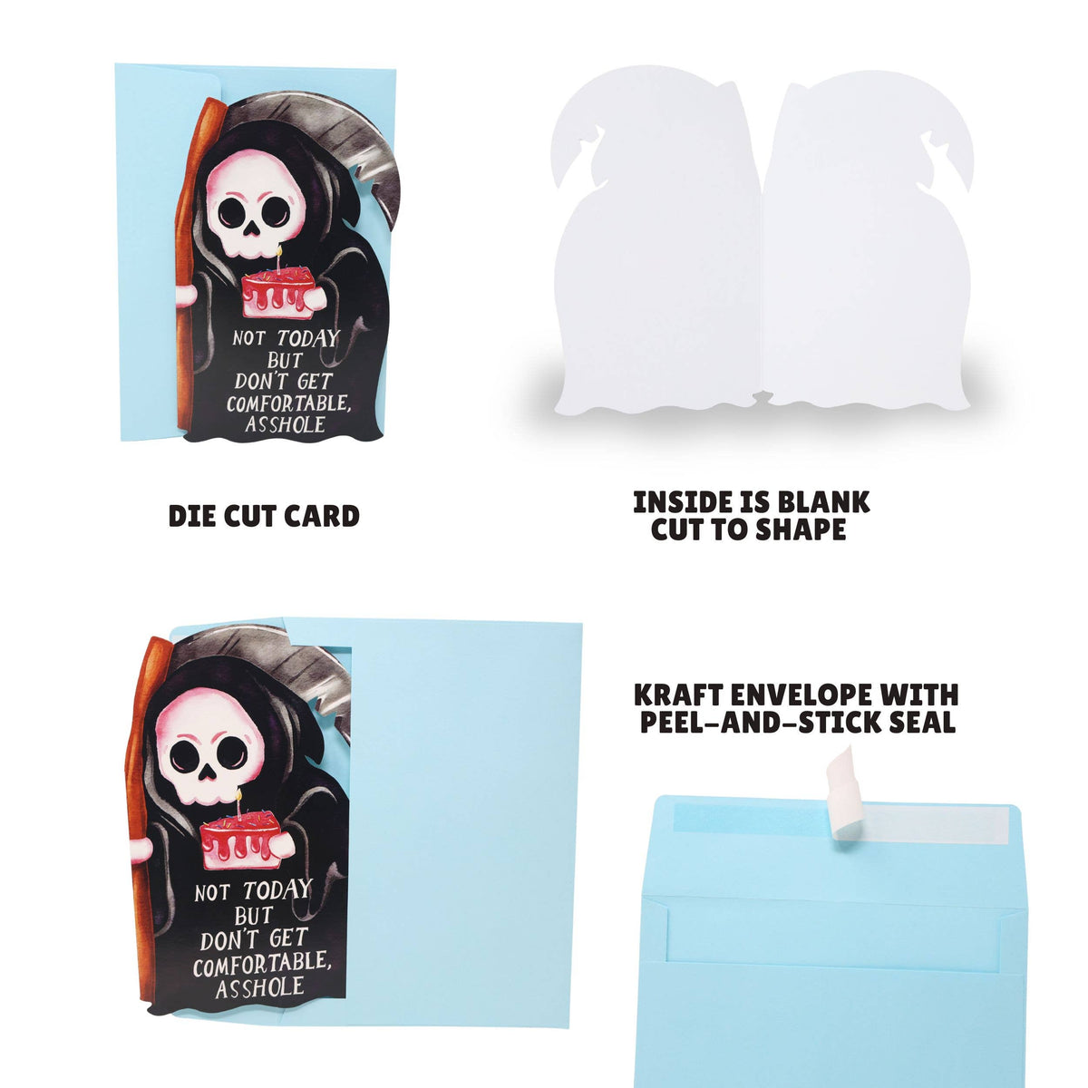 Grim Reaper Not Today - Birthday Card