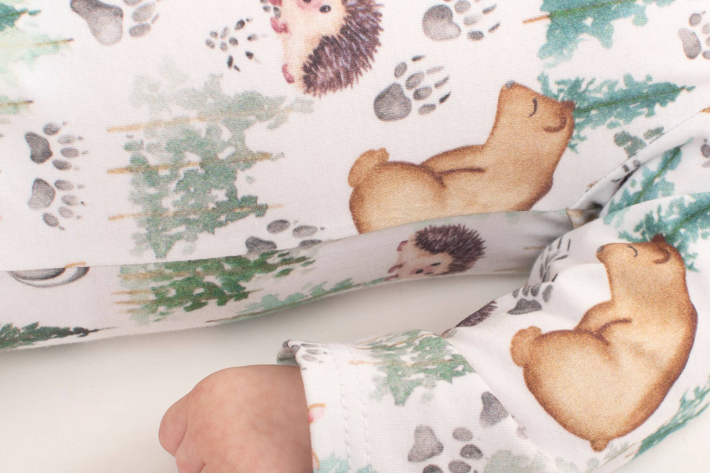 Woodland bodysuit,infant clothing, bodysuit,infant romper: Newborn / Short sleeve