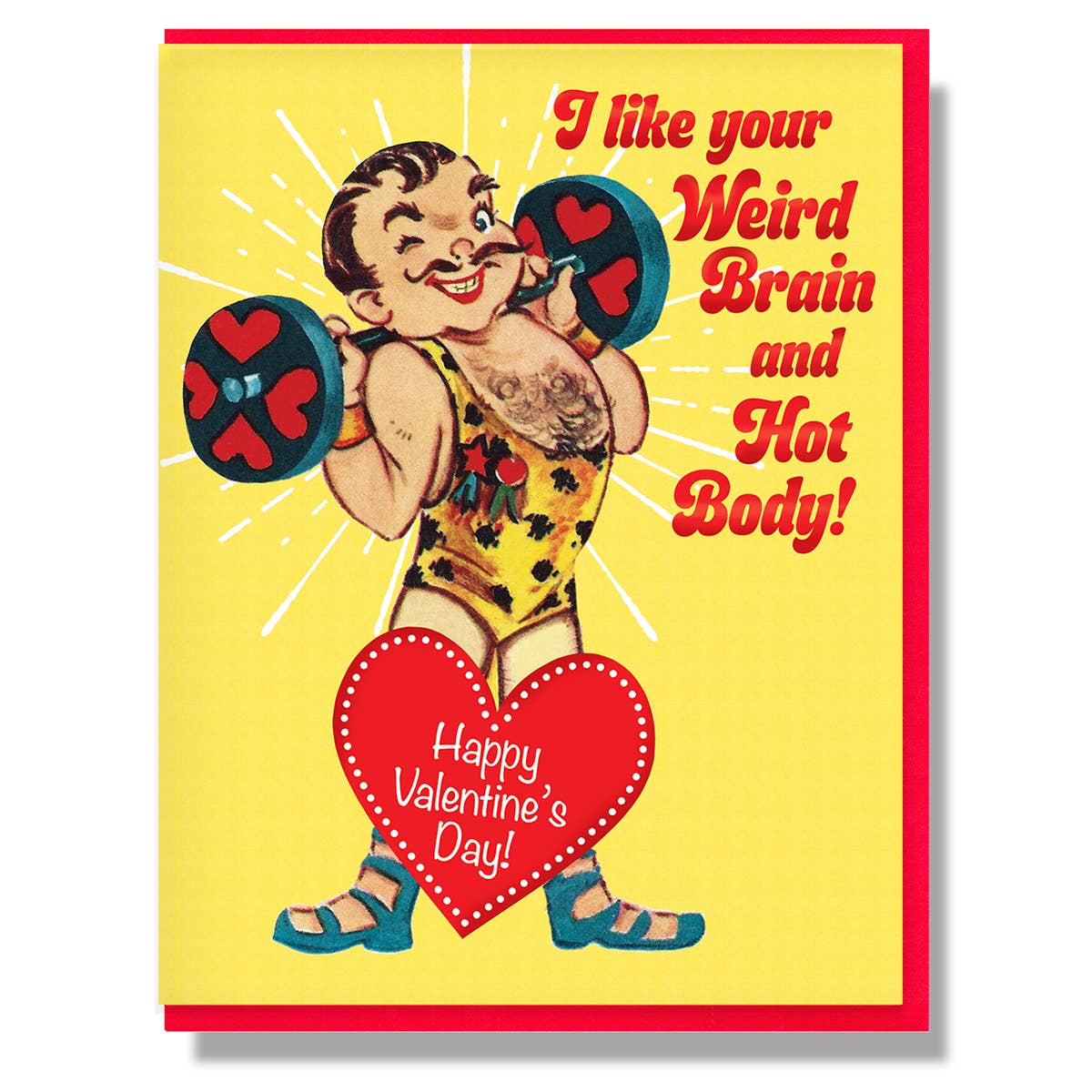 Weird Brain & Hot Body Valentine's Day Card