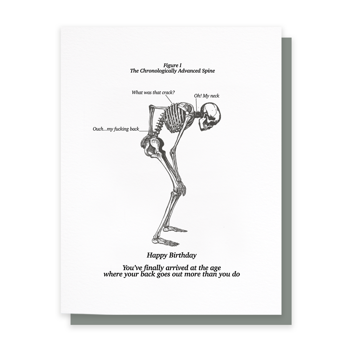 Back Ache, Funny Birthday Greeting Card