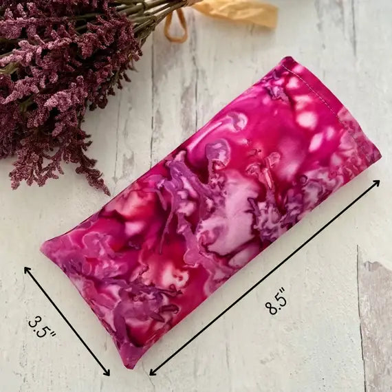 EYE PILLOW unscented/LAVENDER, hot/cold, yoga, meditation: Blue / Unscented FLAXSEED ONLY