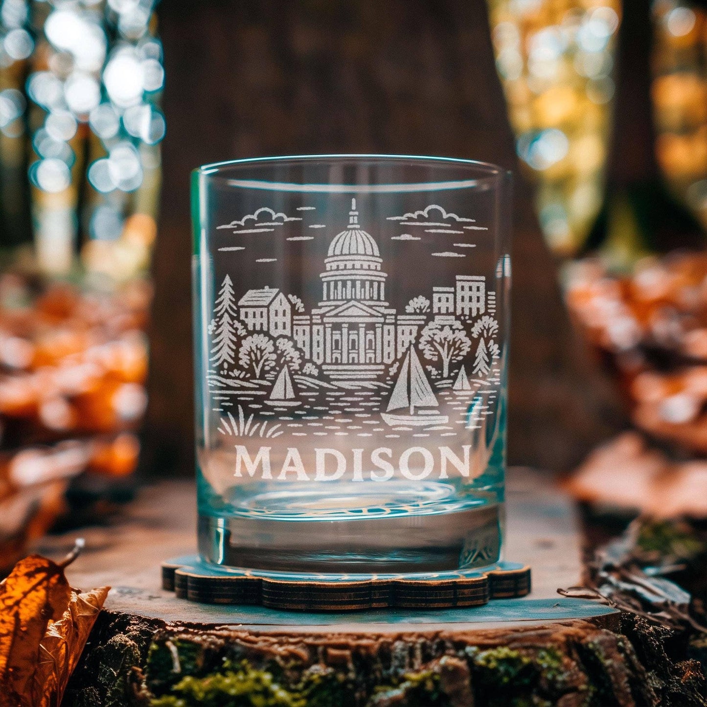 Madison Wisconsin Glasses: Old Fashioned
