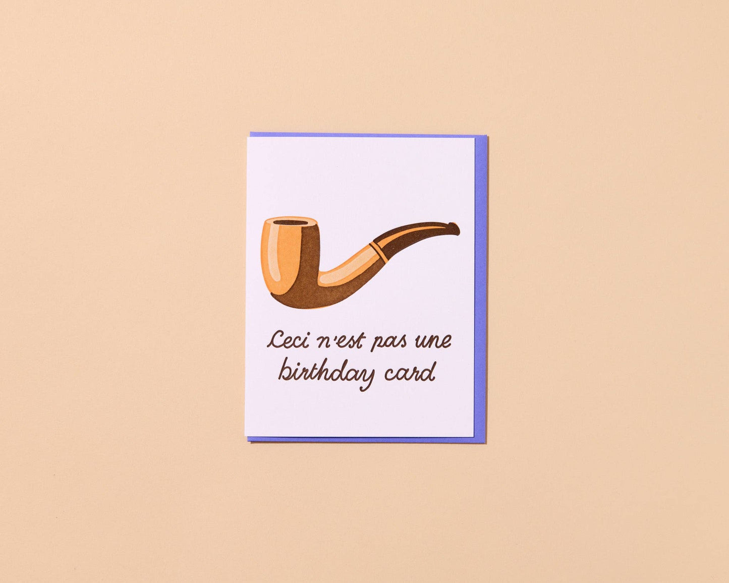 Magritte Pipe Birthday Card