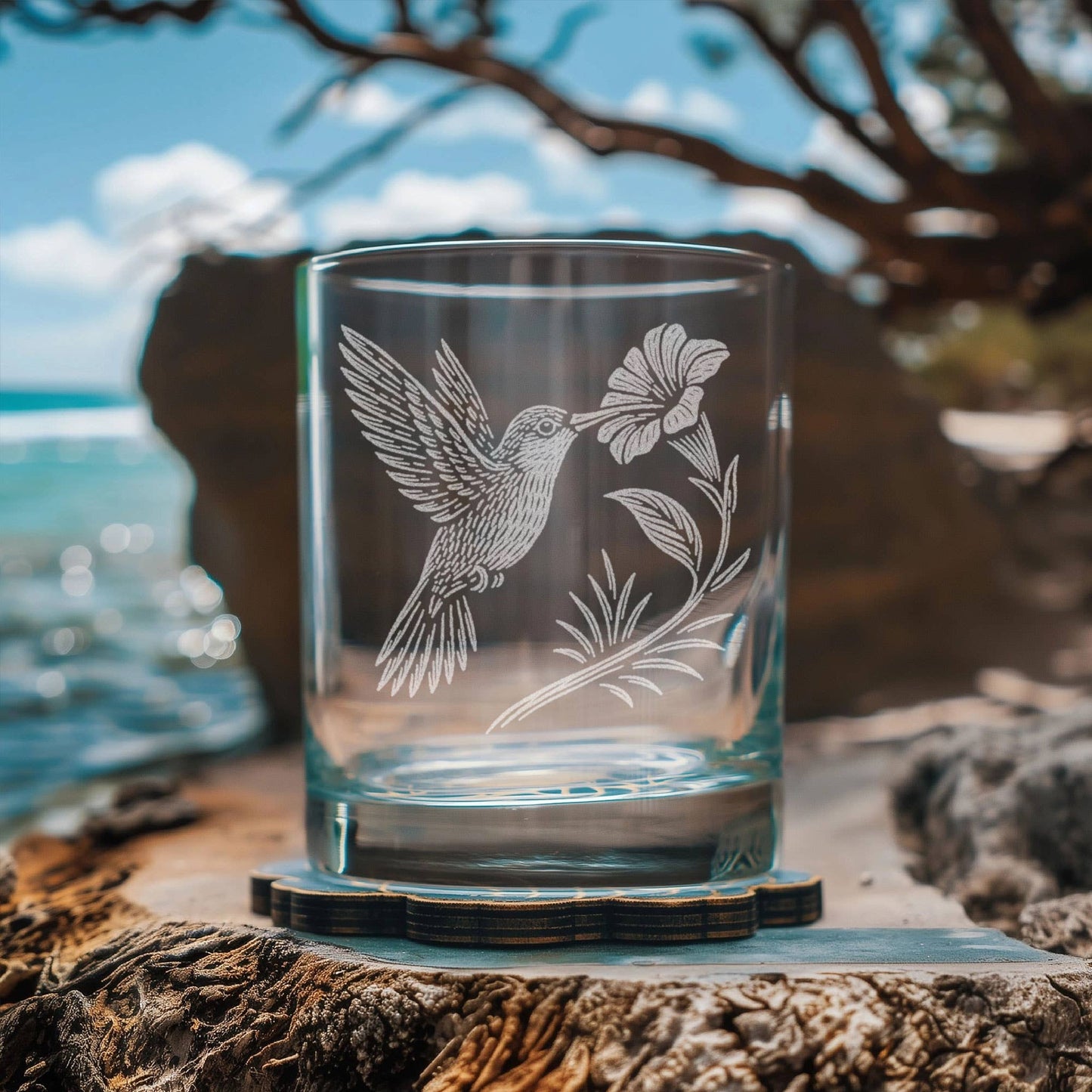 Hummingbird Glasses: Stemless Wine
