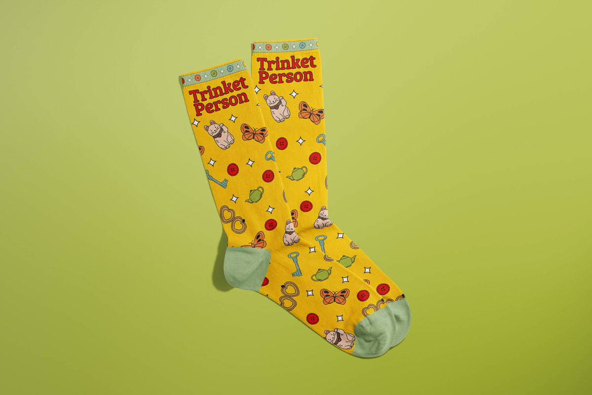 Trinket Person Socks (funny gifts, novelty socks, collector)