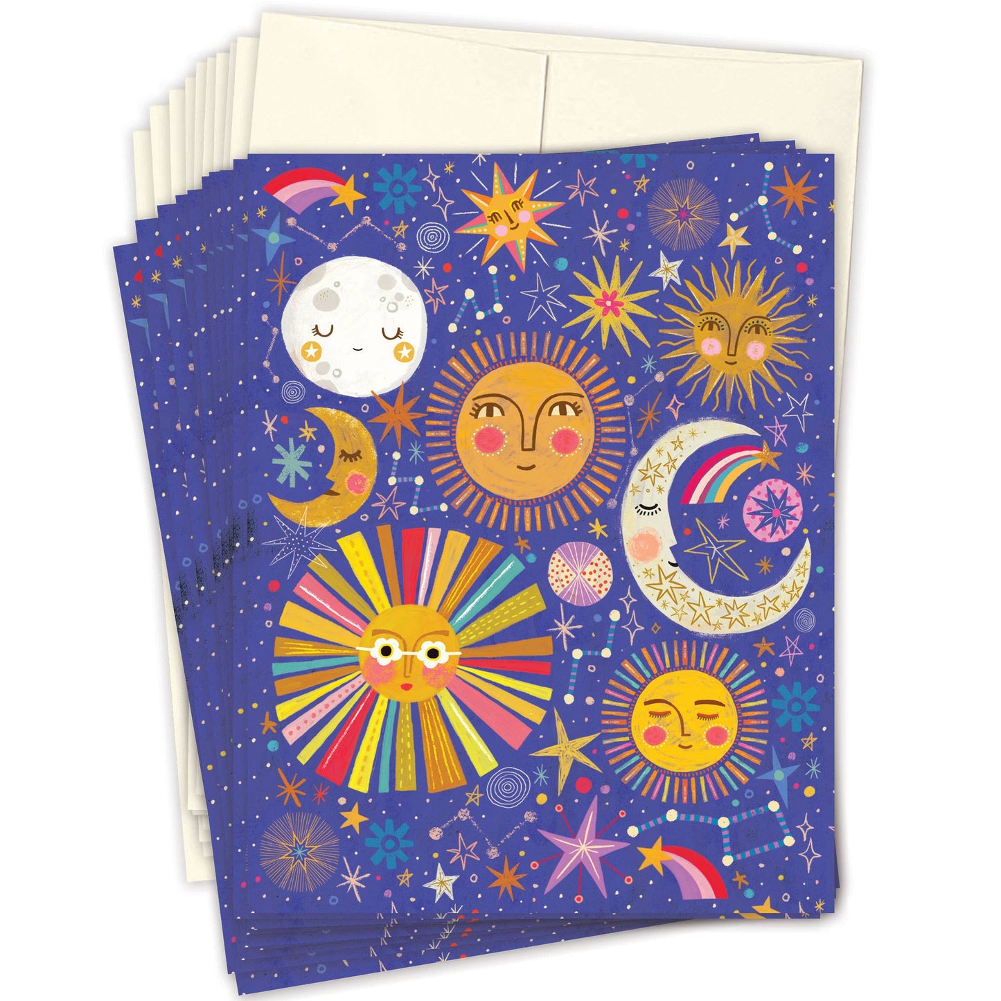Suns & Moons Boxed Notecard - Set of 10