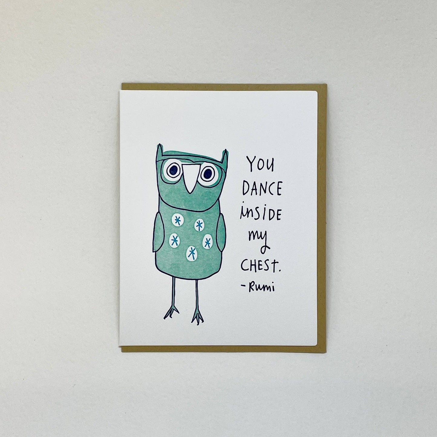 You Dance Inside My Chest Rumi Card