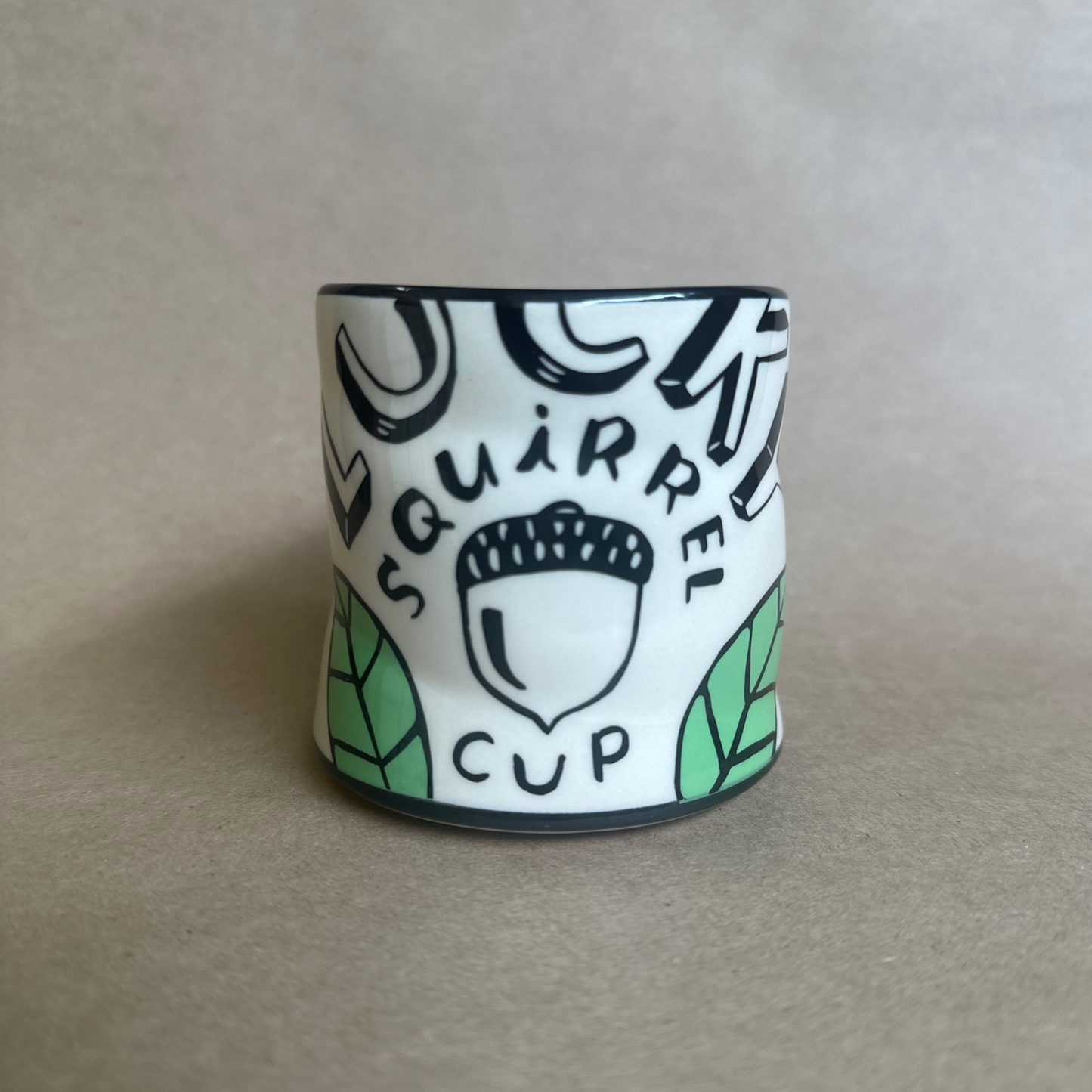 Lucky Squirrel Cup - Medium (Select Orange or Pink): Orange