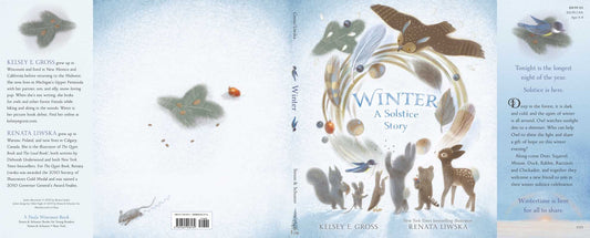 Book cover of 'Winter: A Soldier's Story' with silhouettes of animals on a blue background