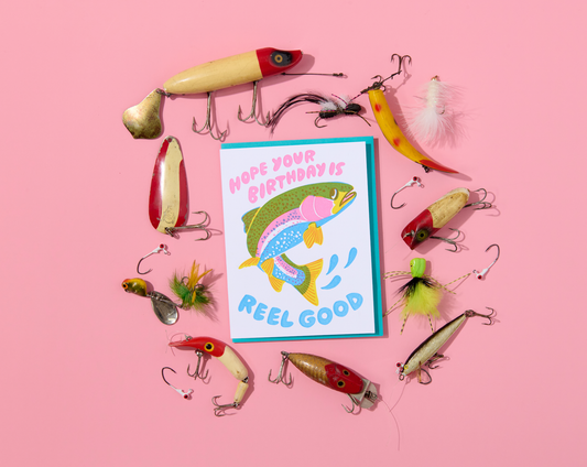 Reel Good (Trout) Fish Birthday Card