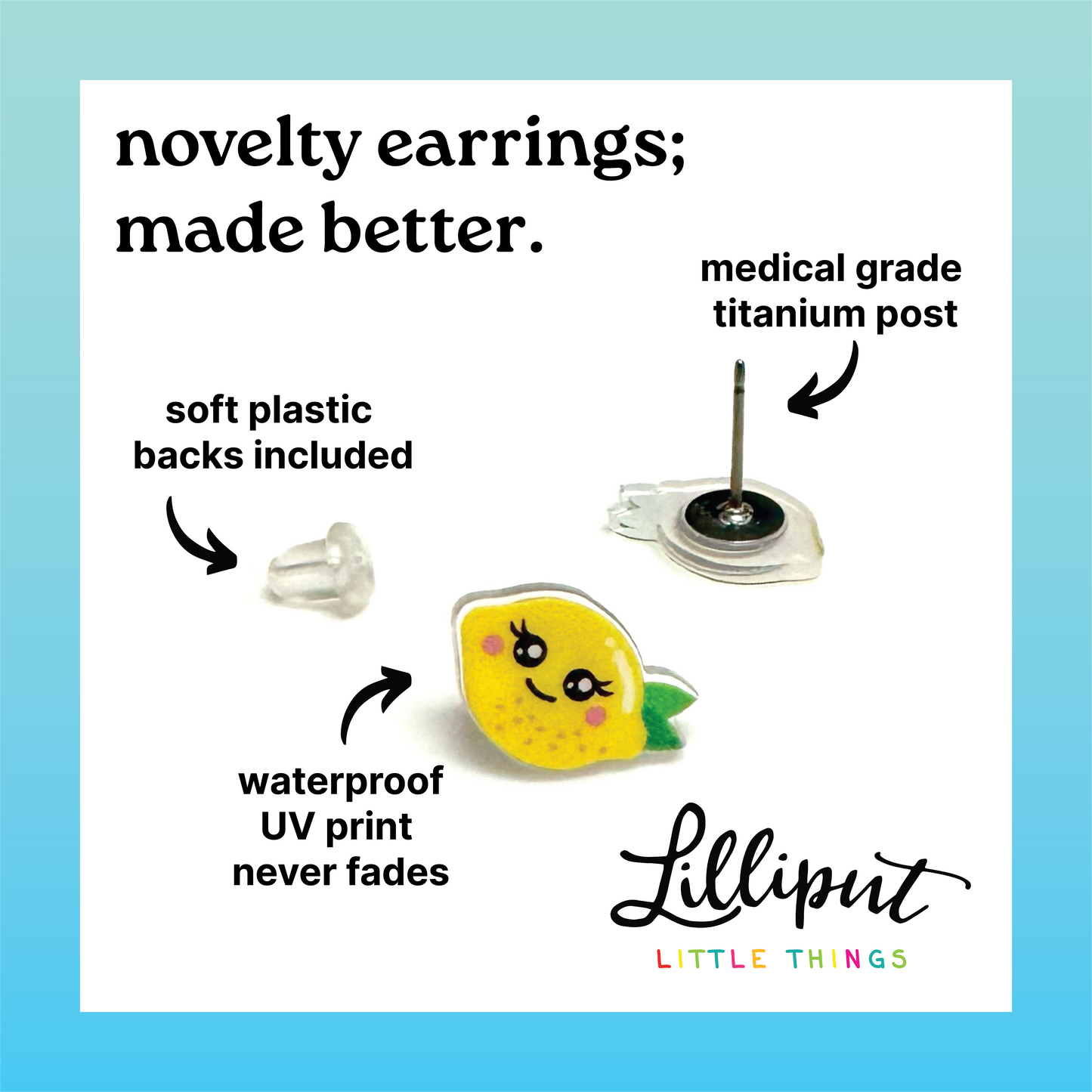 Butter Earrings // Quirky Earrings