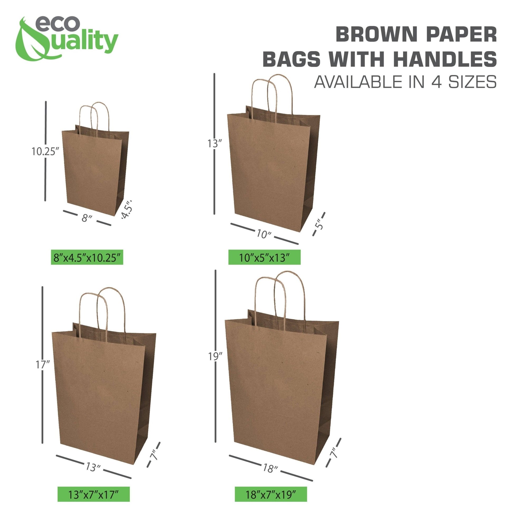 8x4.5x10.25 Tiny Kraft Paper Gift Bags: 100 - The Regal Find