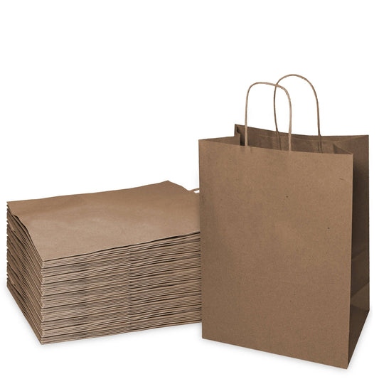 8x4.5x10.25 Tiny Kraft Paper Gift Bags: 150 - The Regal Find