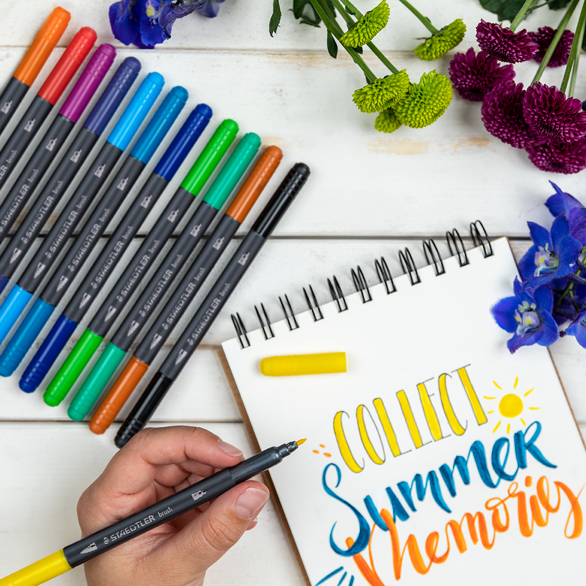 STAEDTLER Double-ended Watercolor Brush Pens, 72 Count