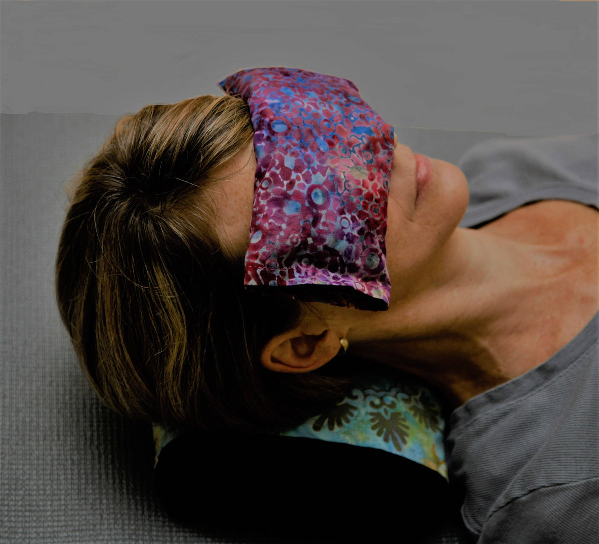 EYE PILLOW unscented/LAVENDER, hot/cold, yoga, meditation: Blue / Unscented FLAXSEED ONLY