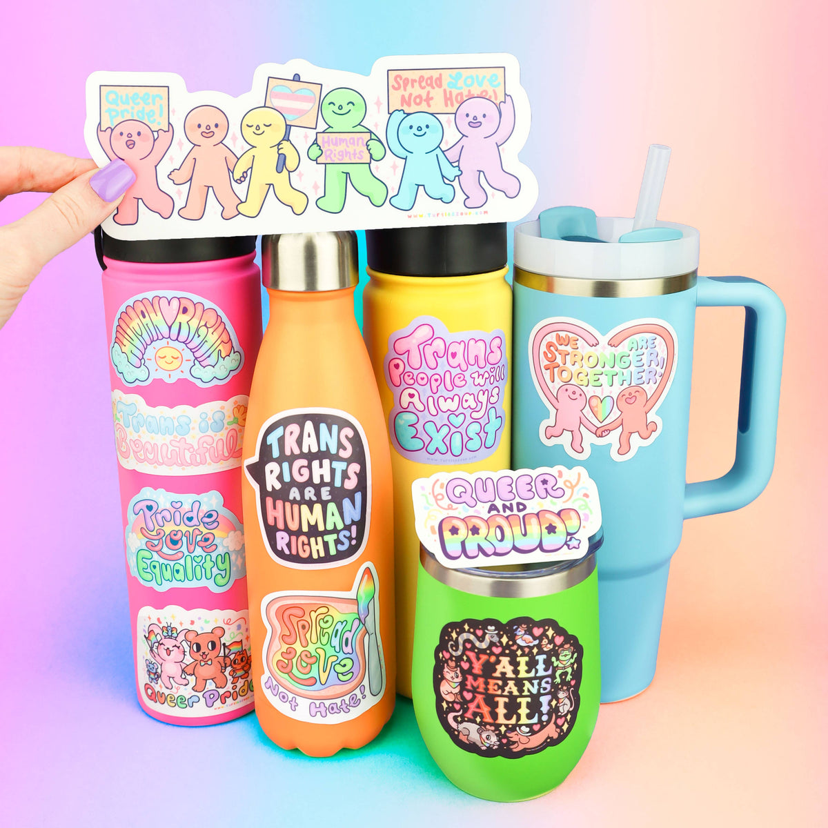 Y’all Means All, LGBTQ, Cowboy, Queer, Vinyl Sticker