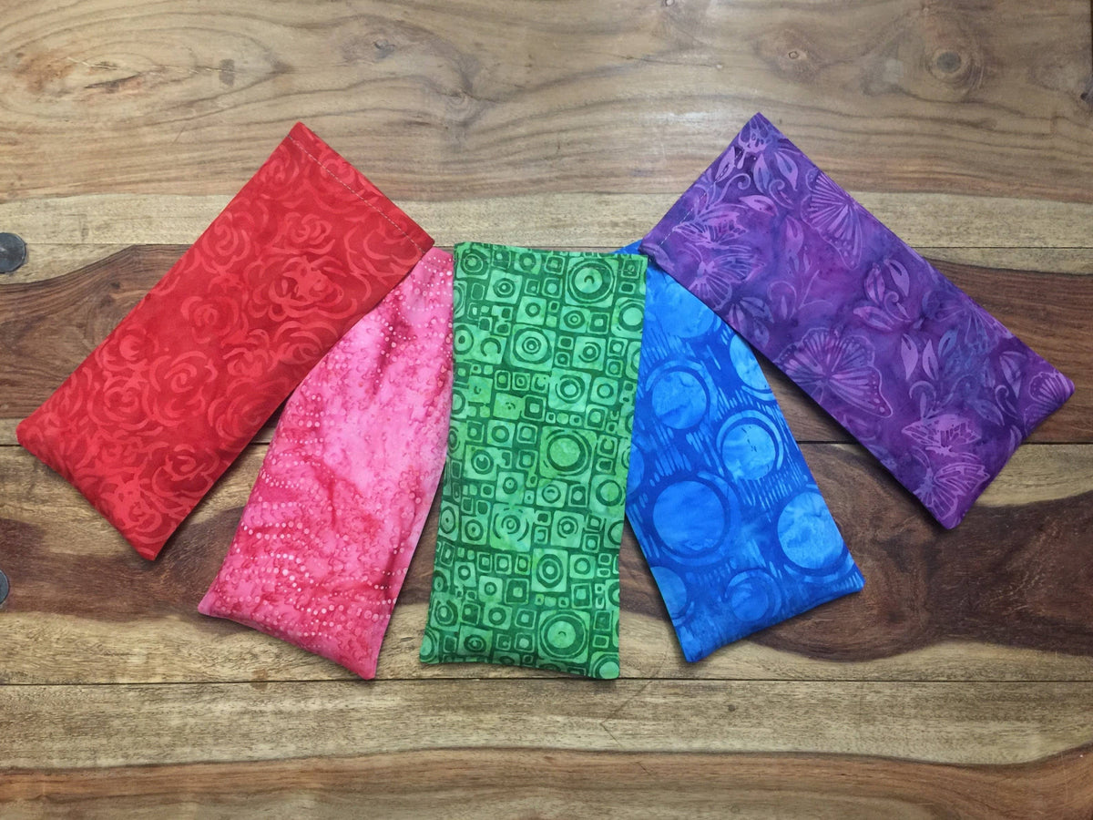 EYE PILLOW unscented/LAVENDER, hot/cold, yoga, meditation: Green / Unscented FLAXSEED ONLY