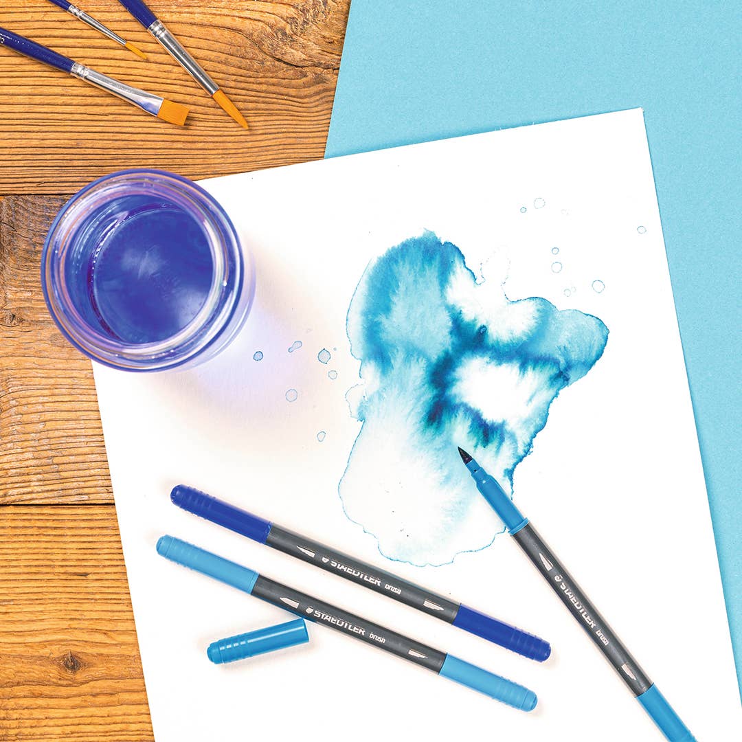 STAEDTLER Double-ended Watercolor Brush Pens, 36 Count