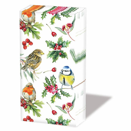 Birds in Winter Pocket Tissues