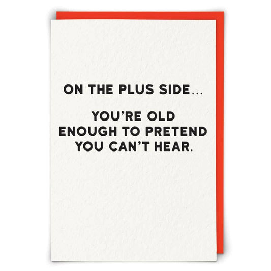 Plus Side Greeting Card