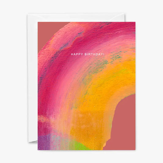 Happy Birthday on Pink Card