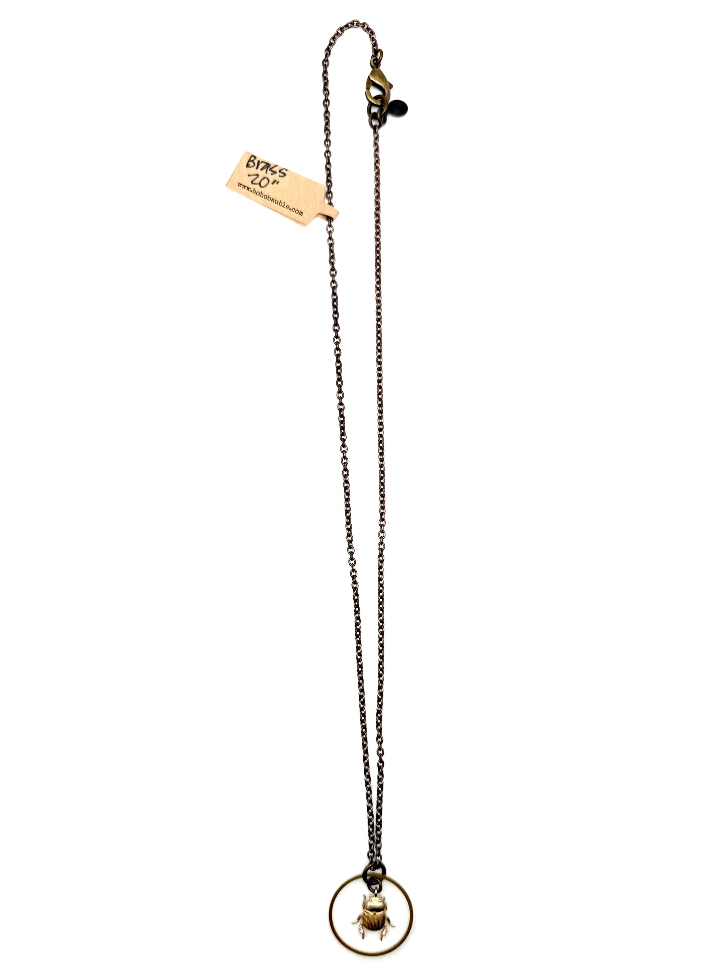 Small Beetle in Hoop Necklace 20"