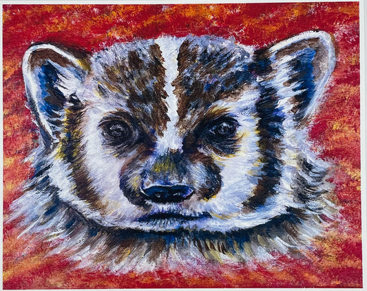 Badger Stare Print