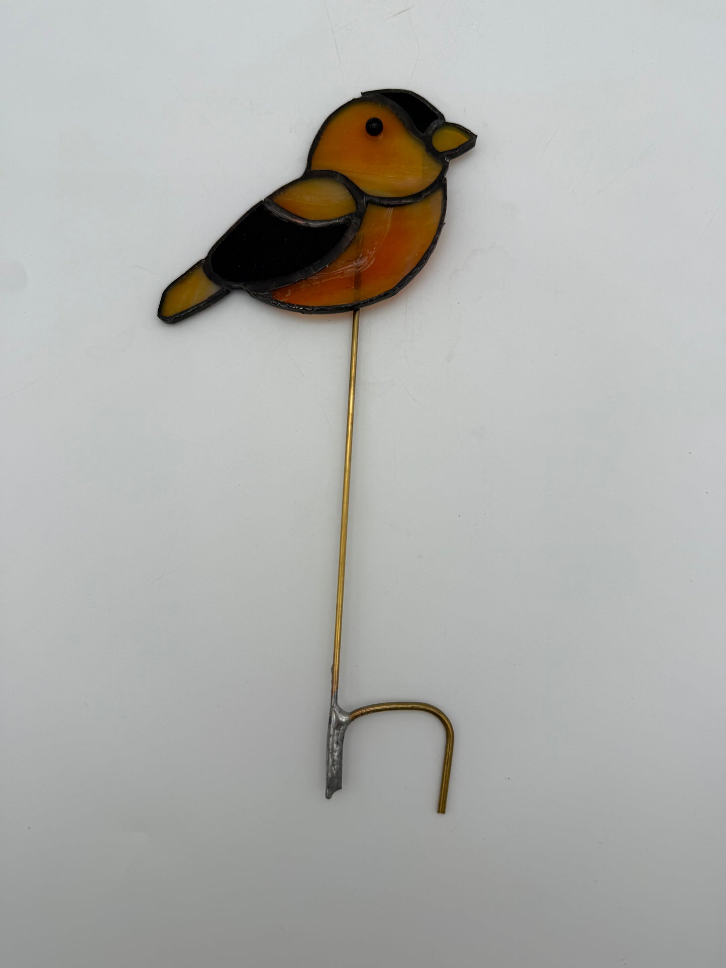 Stained Glass Birds on Garden Stakes