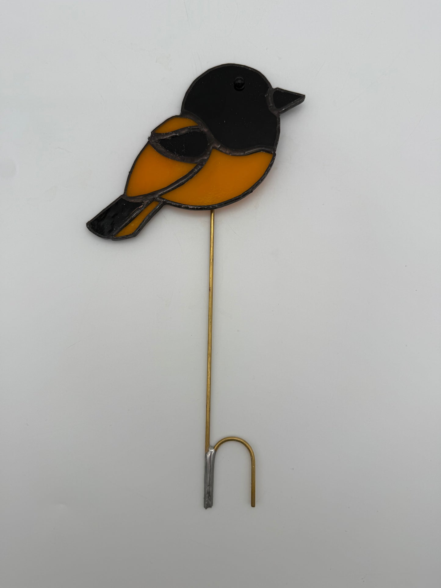 Stained Glass Birds on Garden Stakes