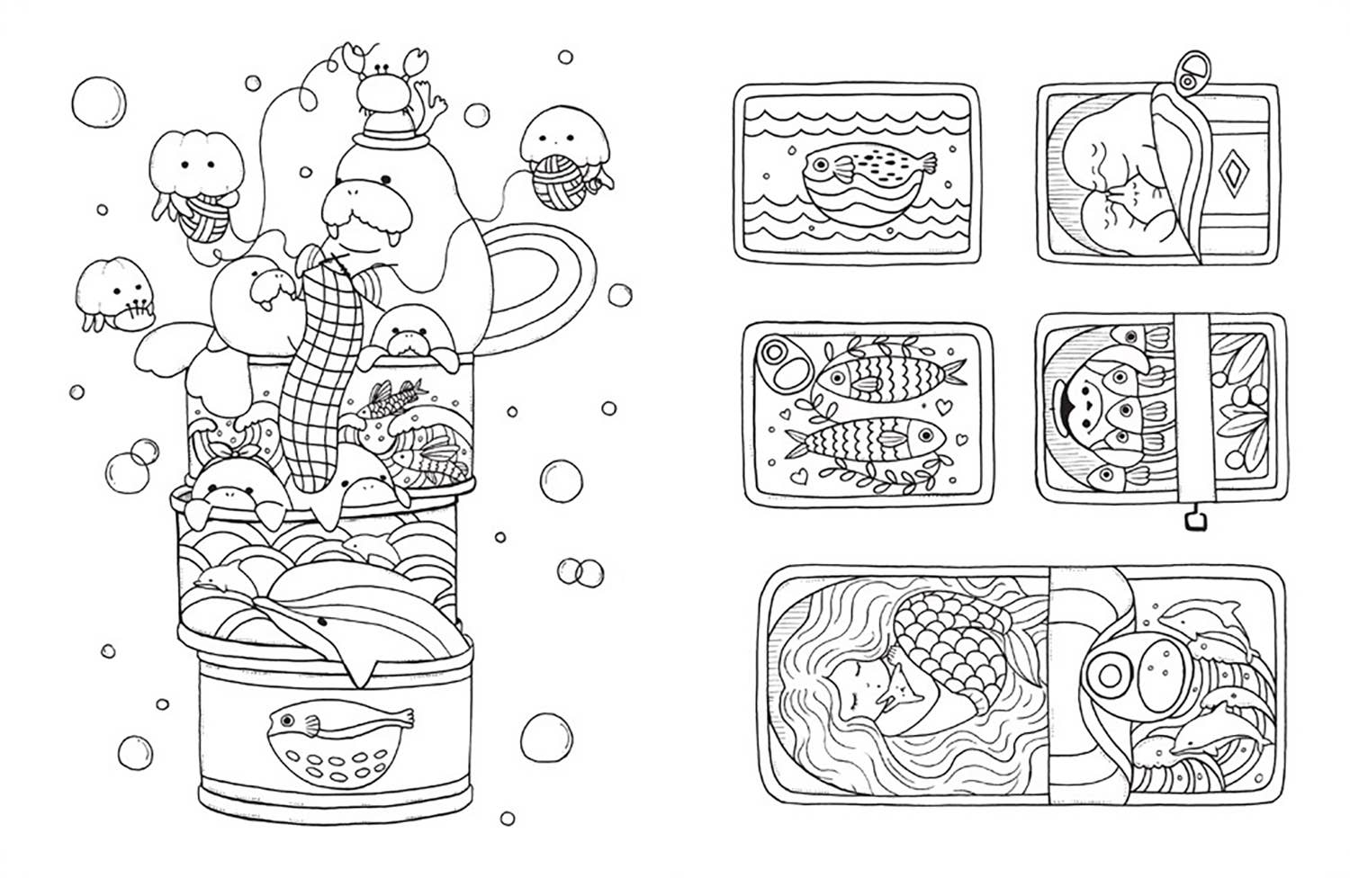 A Million Sea Creatures Coloring Book - The Regal Find