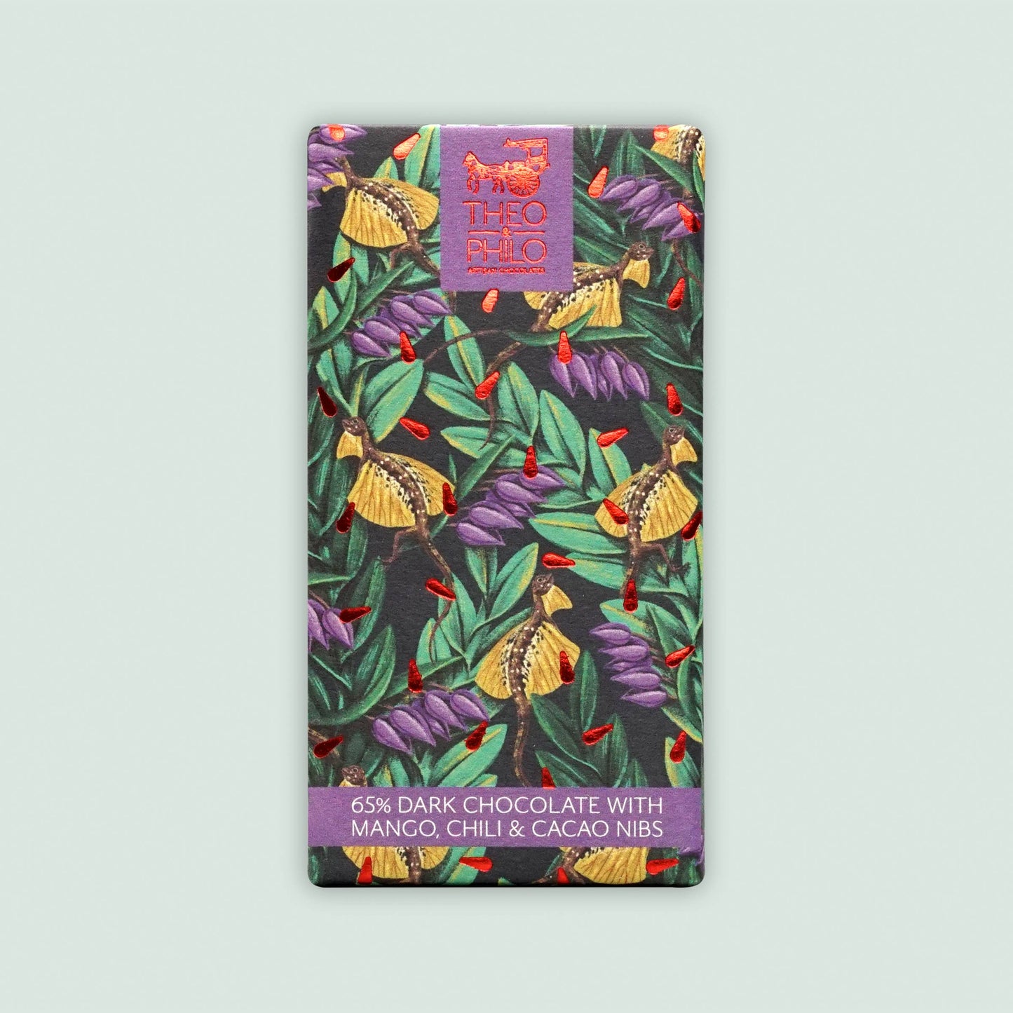 Theo & Philo Dark Chocolate w/ Mango, Chili & Nibs 65%
