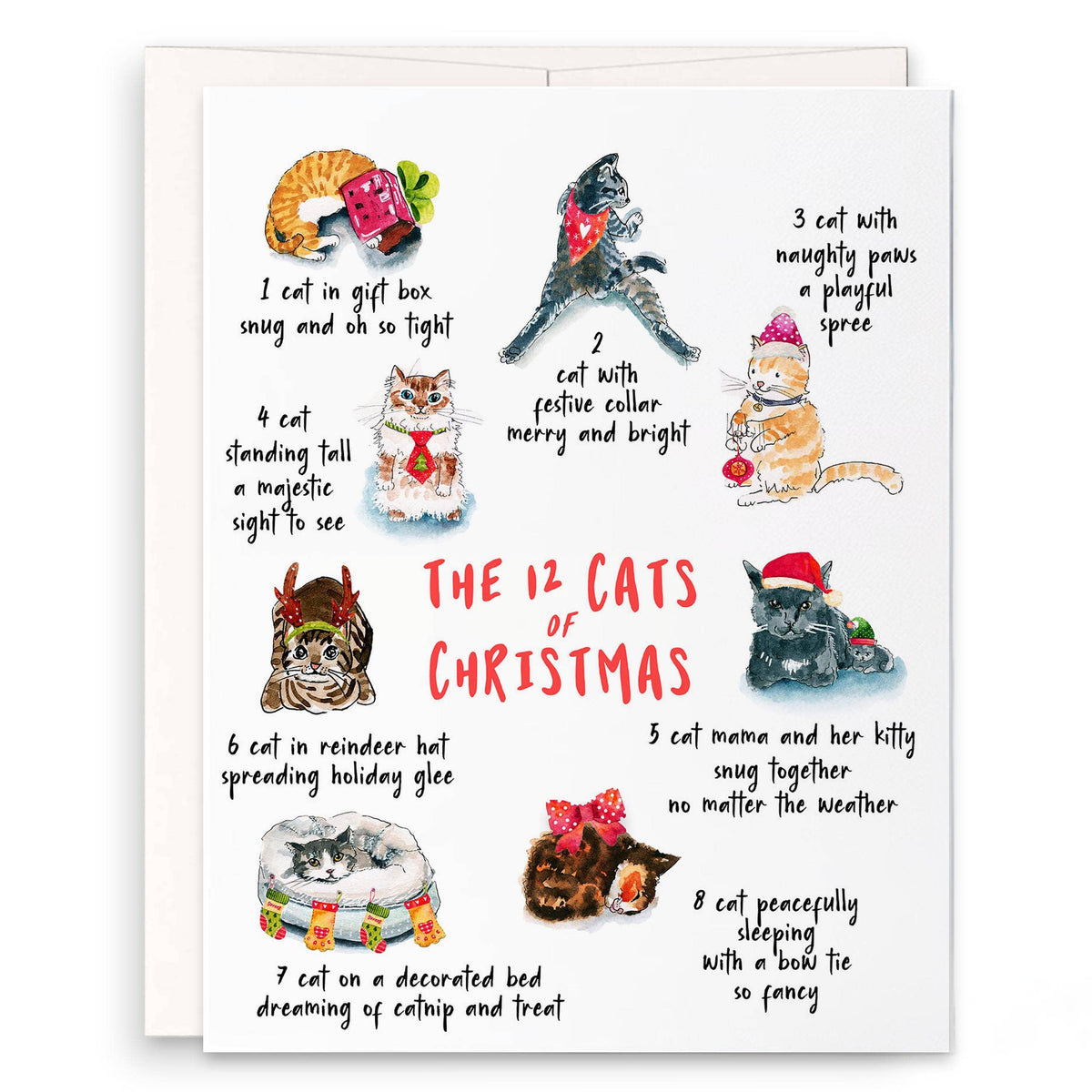 12 Cats of Christmas - Funny Christmas Card