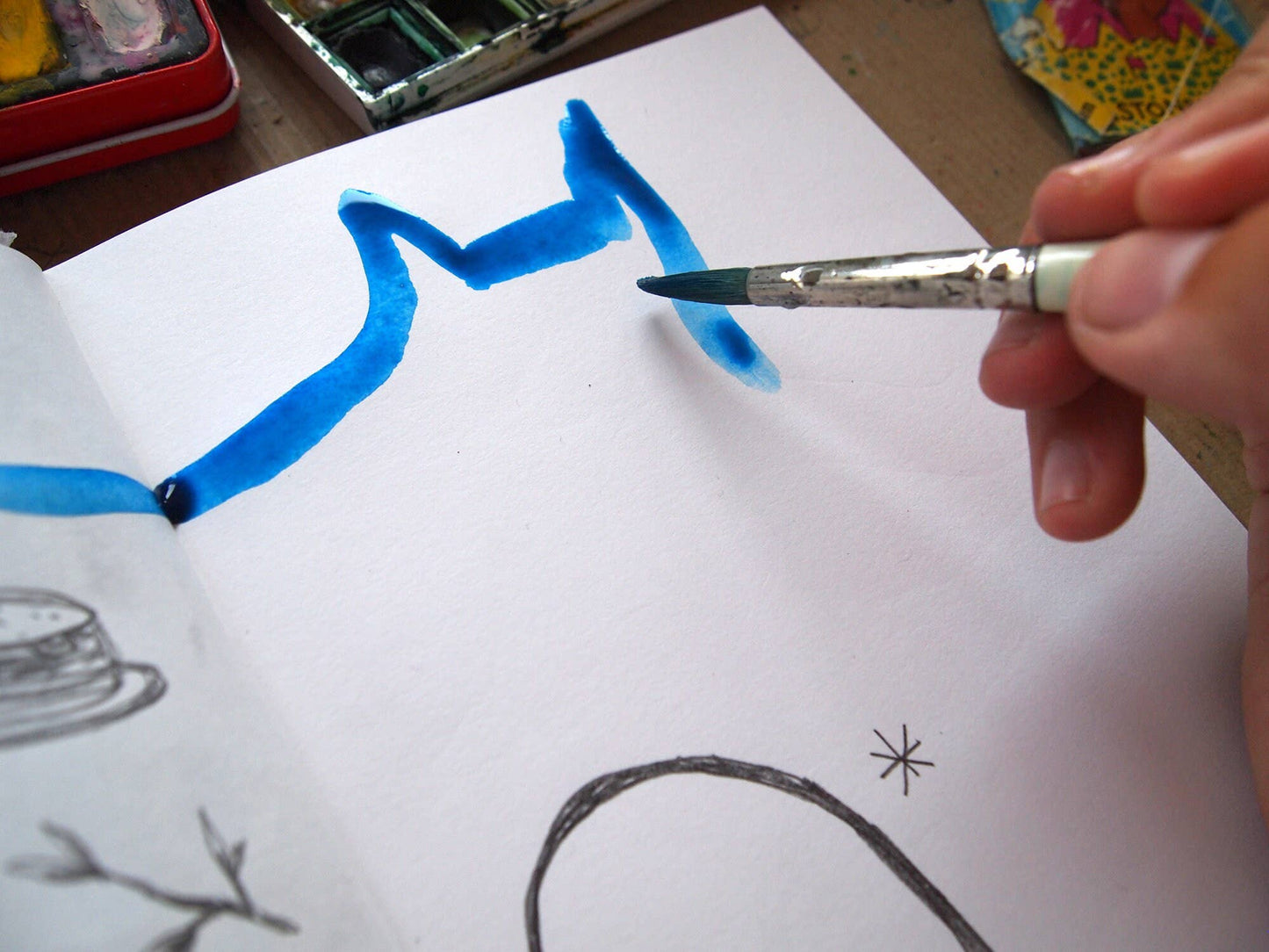 Retro Chocolate Cat Themed Greetings Card