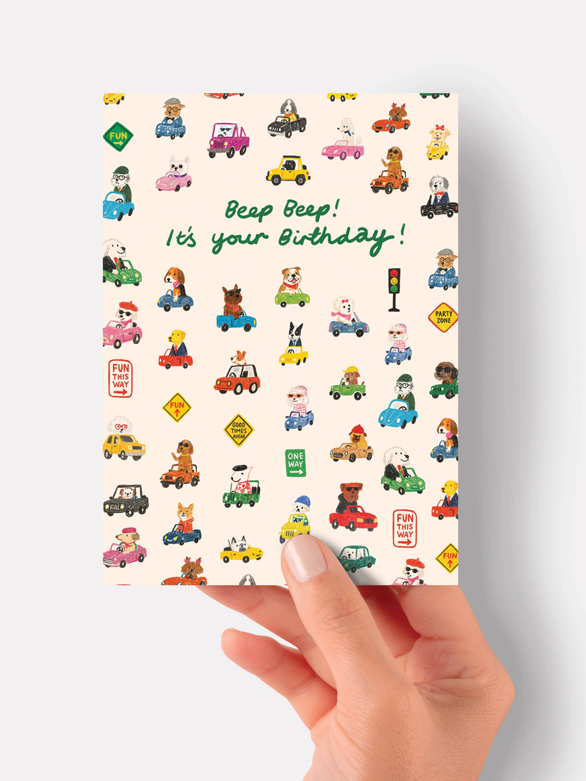 Car Birthday - 4.5 x 6.25" Birthday Card