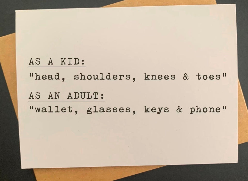 As a kid: head, shoulders, knees & toes - The Regal Find