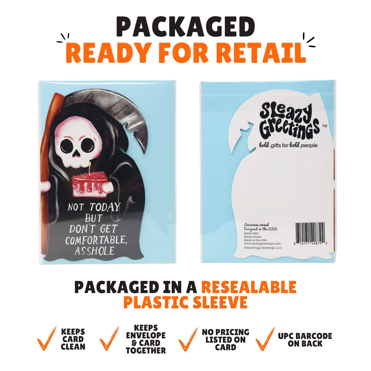 Grim Reaper Not Today - Birthday Card