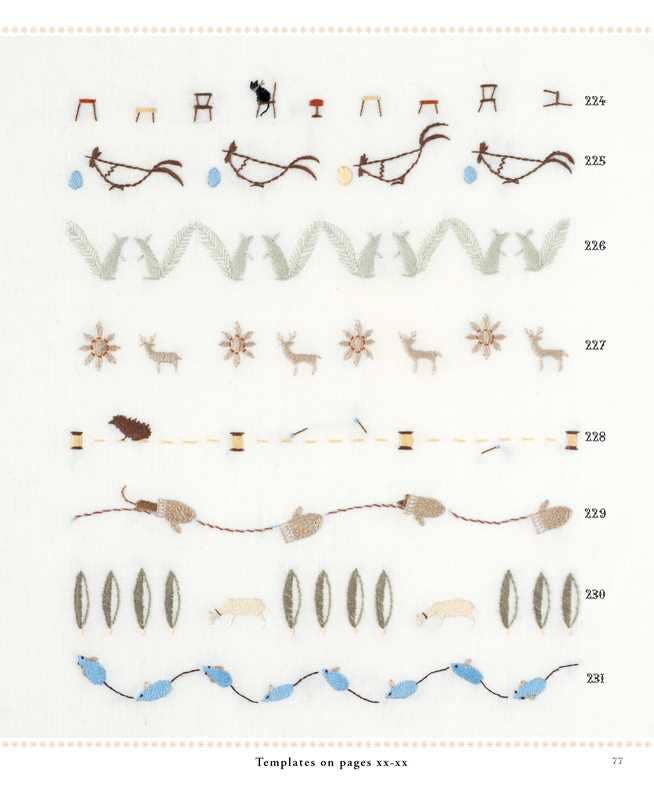 Collection of various line art designs on a white background