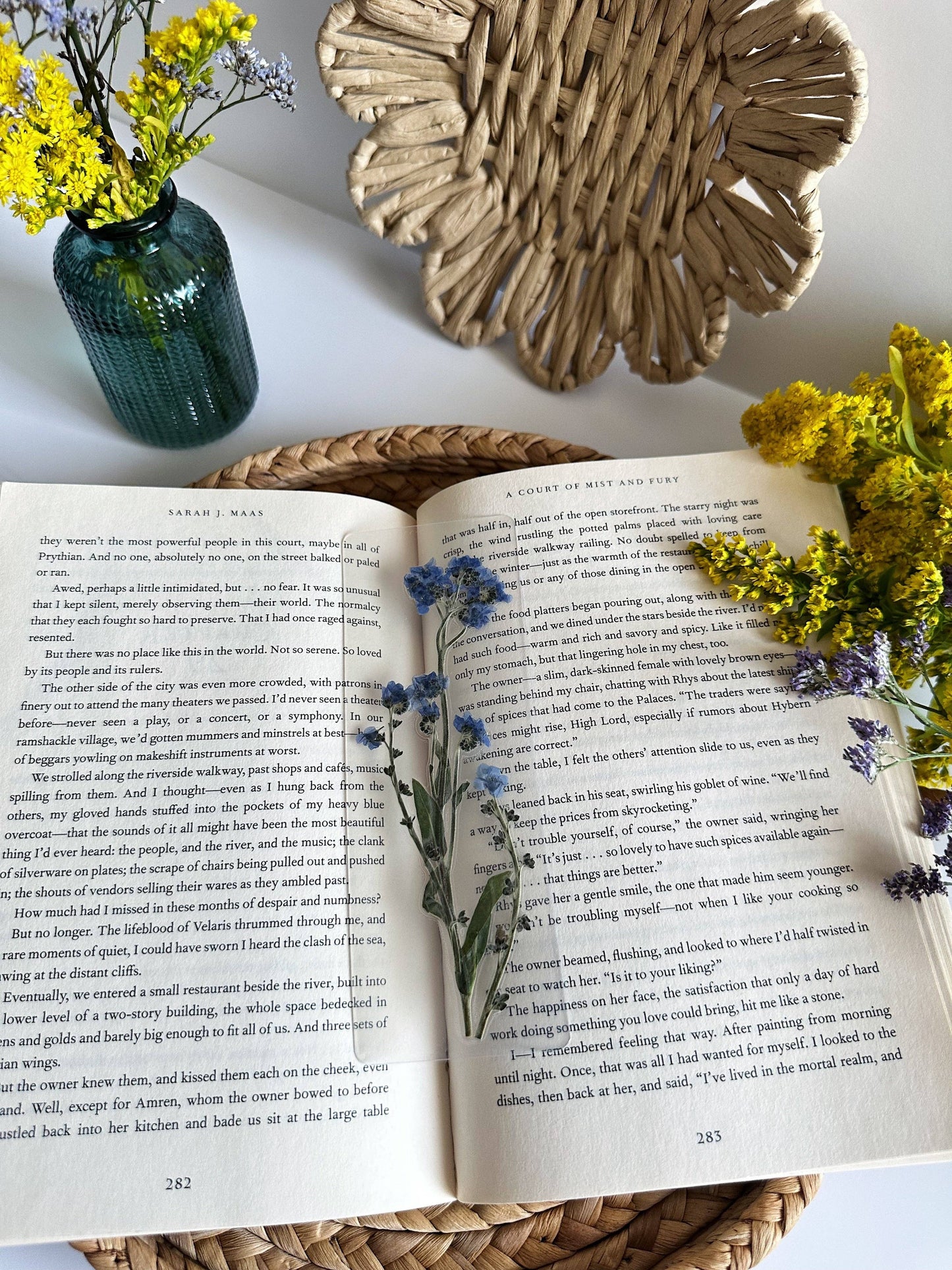 Pressed Forget-Me-Not Bookmark