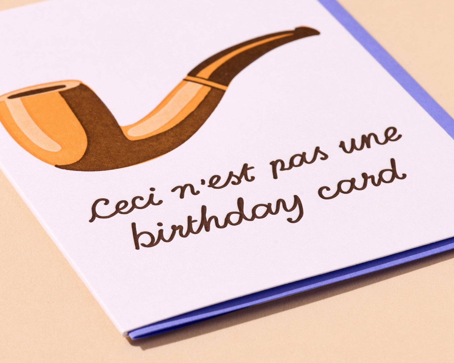 Magritte Pipe Birthday Card