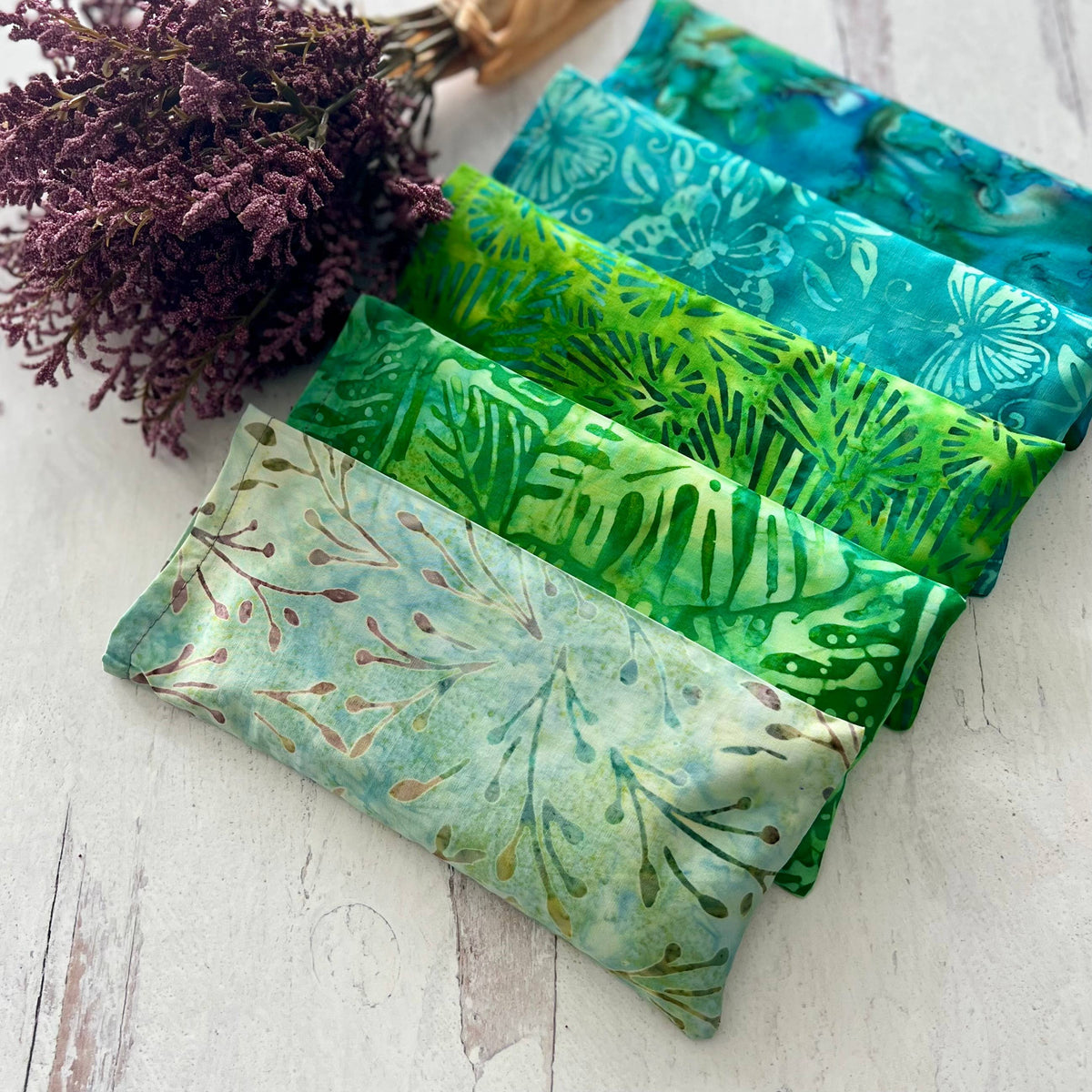 EYE PILLOW unscented/LAVENDER, hot/cold, yoga, meditation: Green / Unscented FLAXSEED ONLY