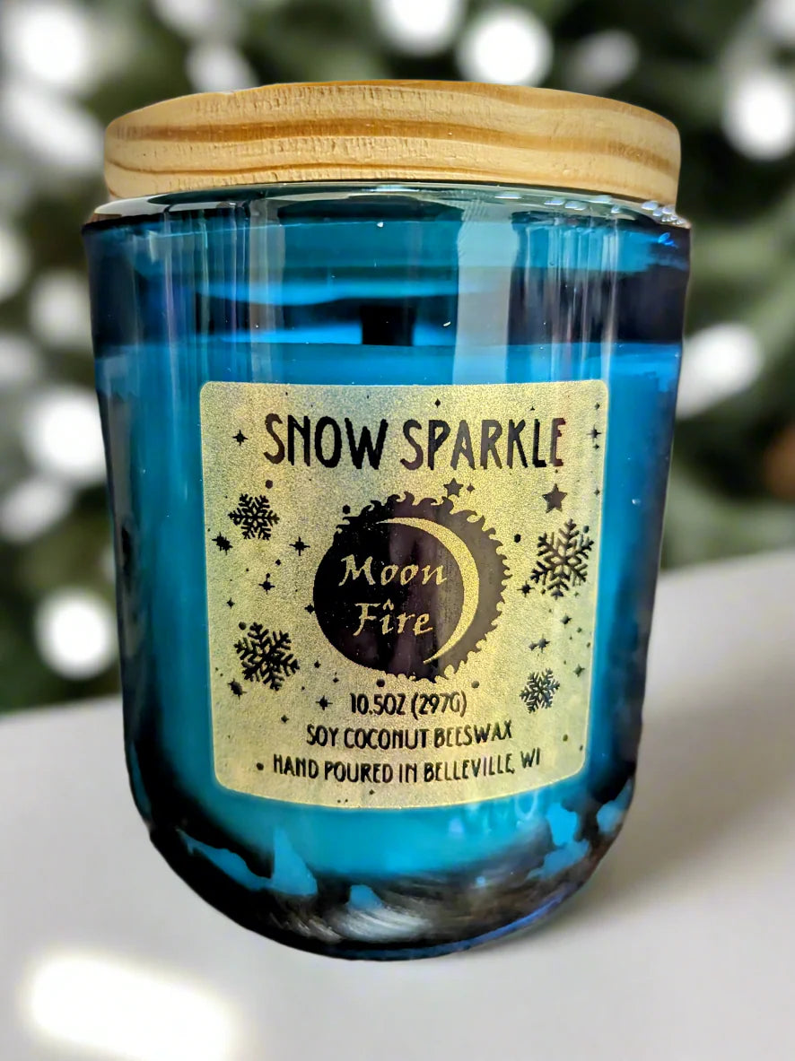 Snow Sparkle Wood Wick Candle - 10 oz