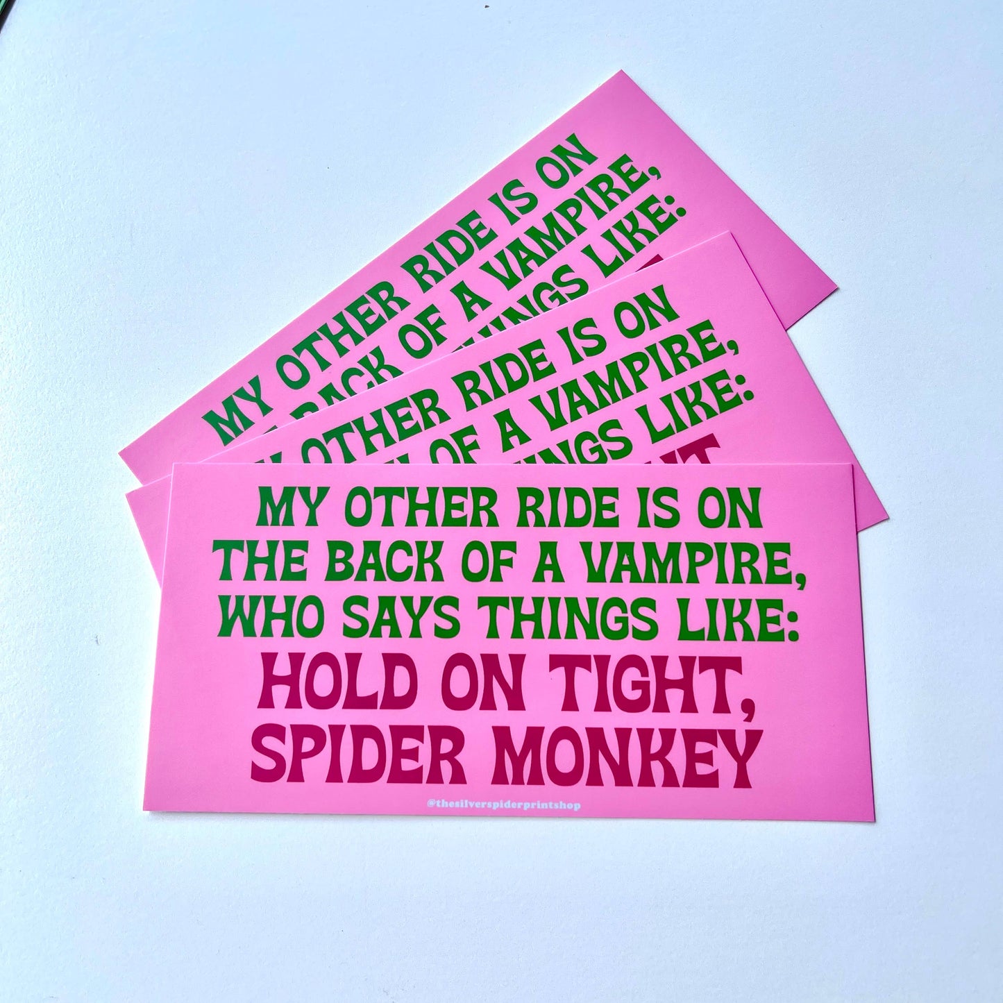 Other Ride is on Back of a Vampire - Twilight Bumper Sticker