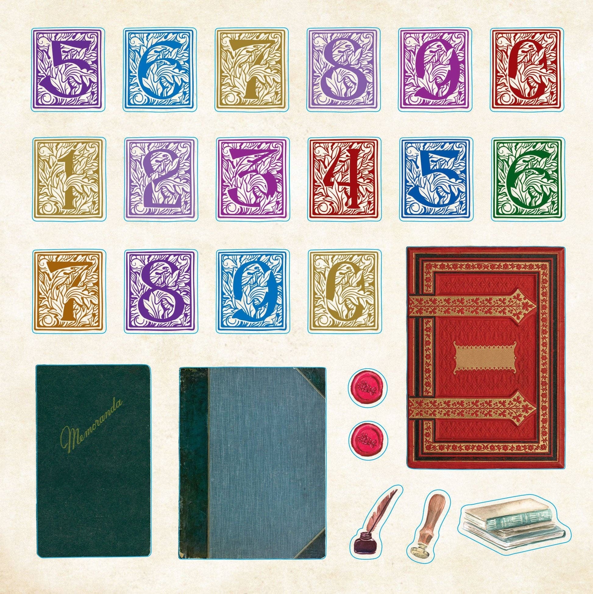 Bibliophilia Ephemera Sticker Book - The Regal Find