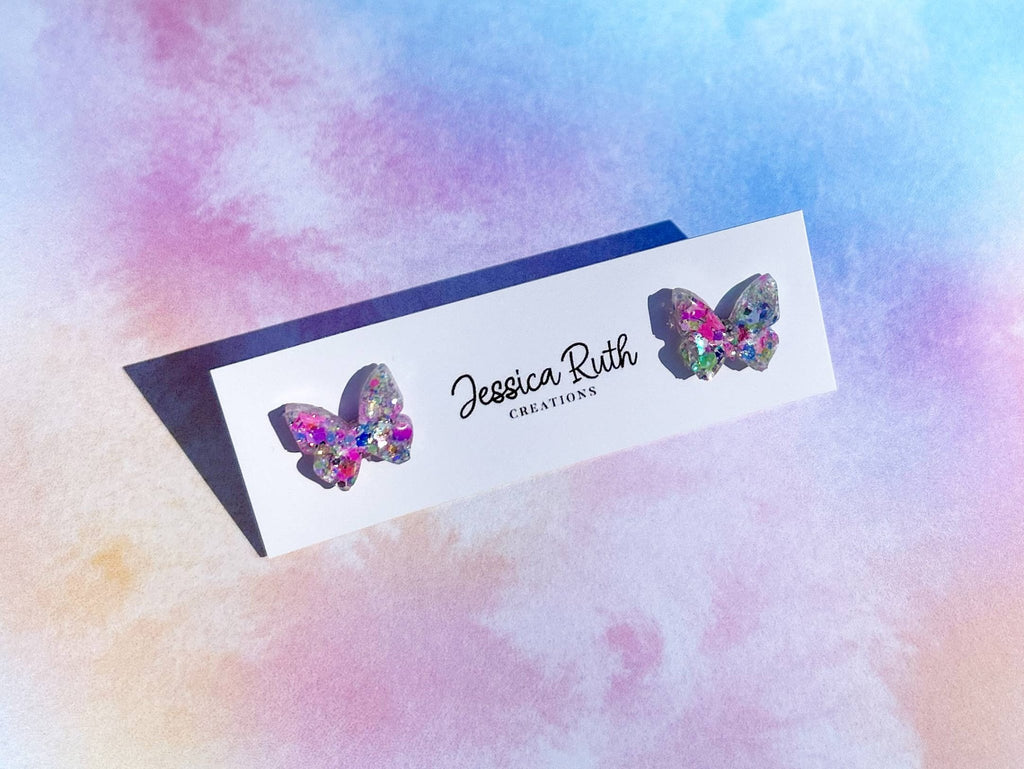 Butterfly Stud Earrings: Lavender Dream - The Regal Find