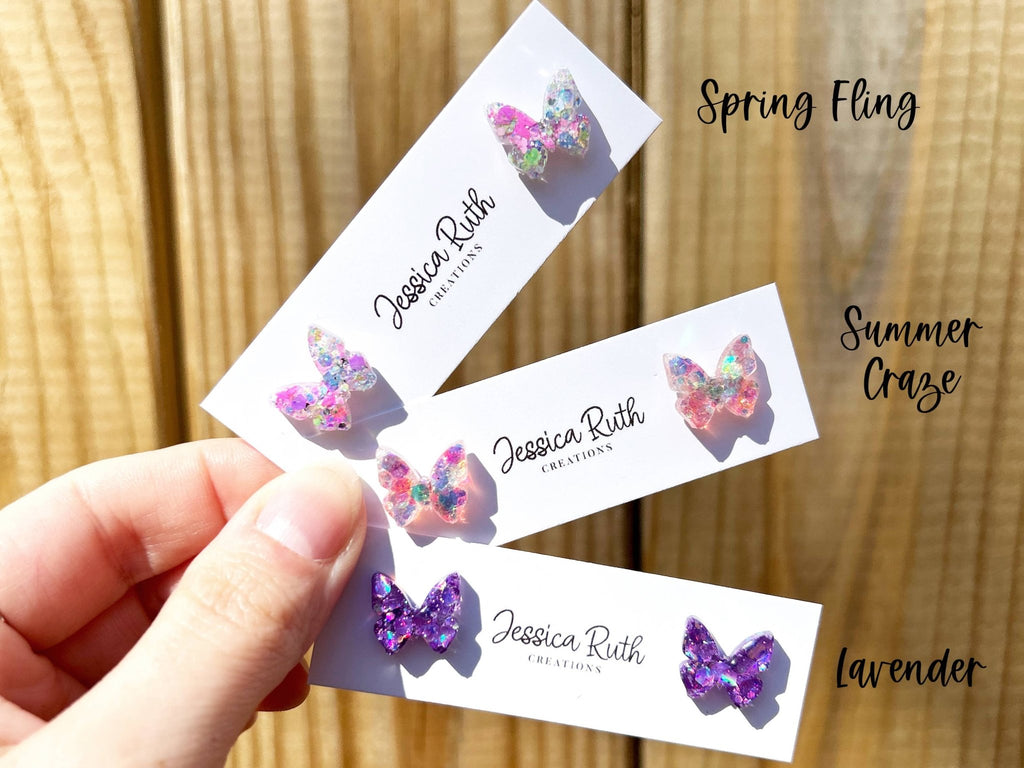 Butterfly Stud Earrings: Lavender Dream - The Regal Find