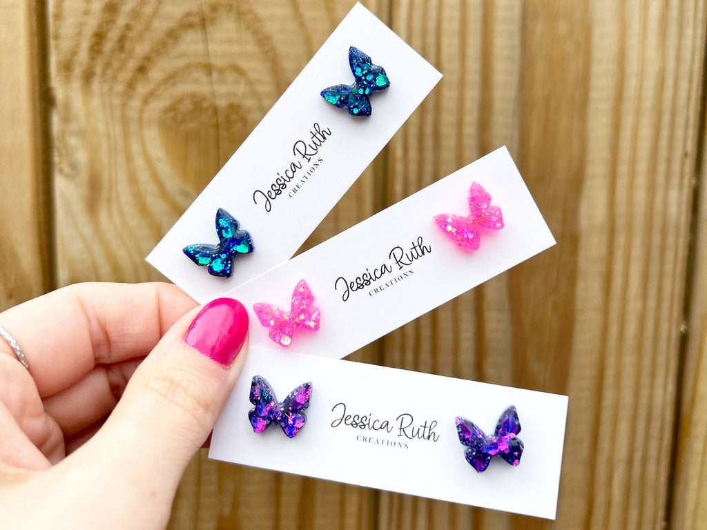 Butterfly Stud Earrings: Royal Blue - The Regal Find