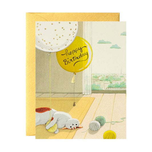 Cat and Yarns Birthday Greeting Card - The Regal Find