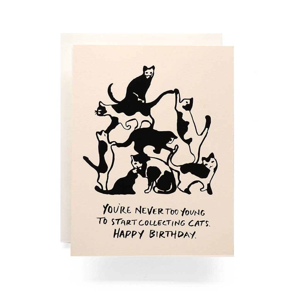 Cat Tower Birthday Greeting Card - The Regal Find